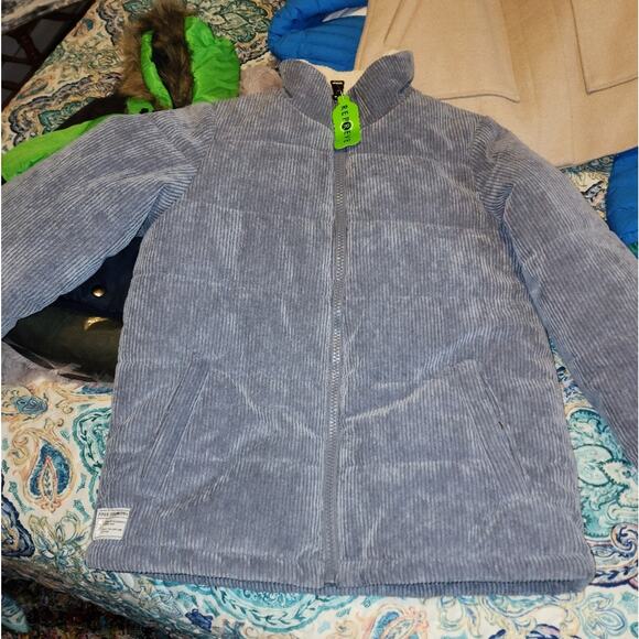 FREE COUNTRY NWT COURDOROY GREY QUILTED COUNTRY JACKET - Picture 1 of 6